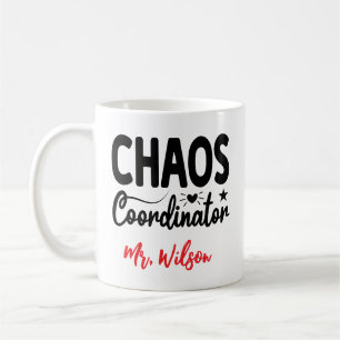 Chaos-Koordinator-Notizbuch – Lustiger Lehrerzitat Kaffeetasse
