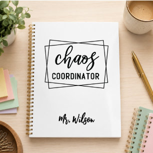 Chaos-Koordinator-Notizbuch – Lustiger Lehrerzitat Planer