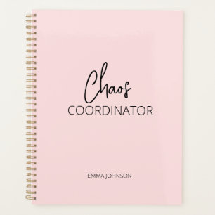 Chaos-Koordinator Personalisierter rosa Planer