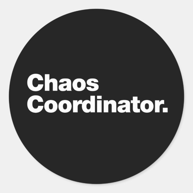 Chaos-Koordinator Runder Aufkleber (Vorderseite)