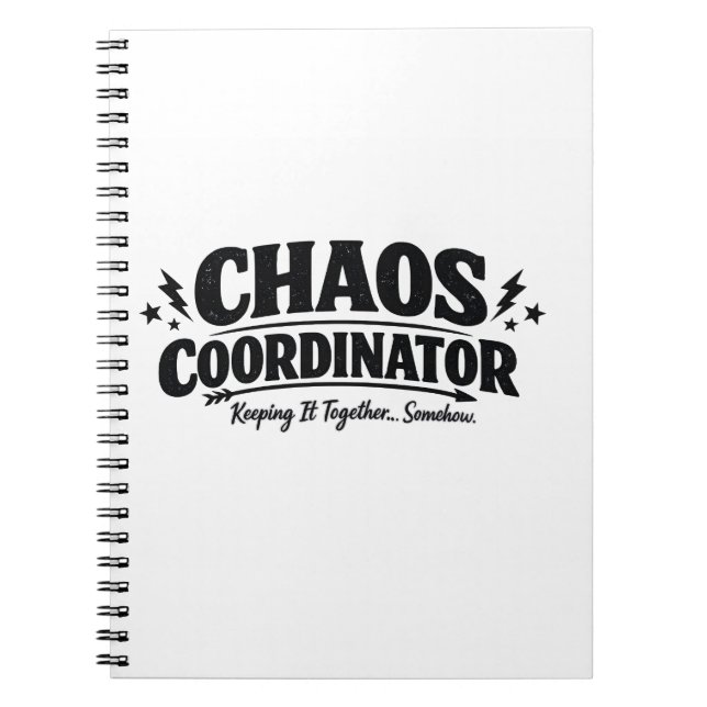 Chaos-Koordinator-Typografie-Design Notizblock (Vorderseite)