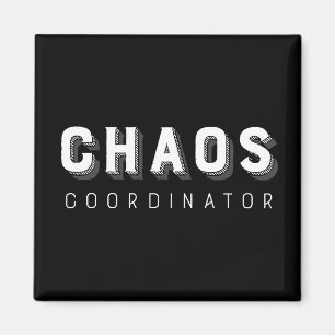 Chaos-Koordinator Typografie Magnet