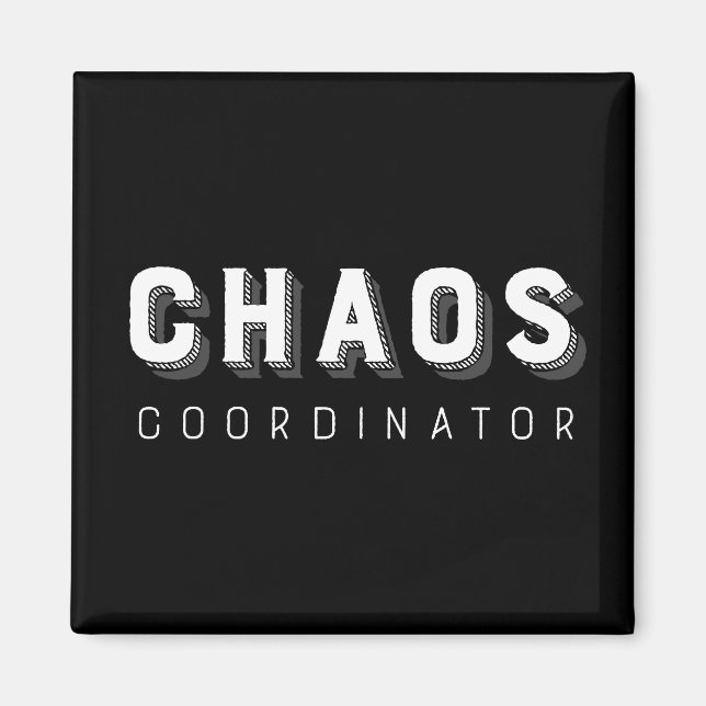 Chaos-Koordinator Typografie Magnet (Vorne)