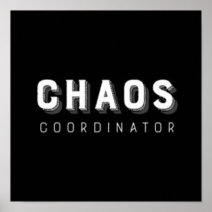 Chaos-Koordinator Typografie Poster