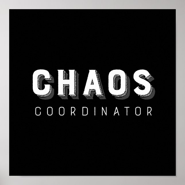 Chaos-Koordinator Typografie Poster (Vorne)