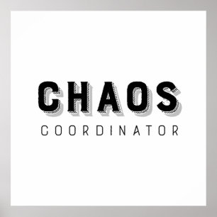 Chaos-Koordinator Typografie Poster