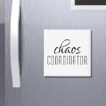 Chaos-Koordinator Typografischer Text Magnet<br><div class="desc">Ein einfaches Design von "chaos koordinator" in einem lustigen schwarzen typografischen Text. Ideal für die geschäftige Mutter,  Lehrerin,  Sportteam-Manager oder Arbeitssängerin.</div>