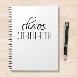 Chaos-Koordinator Typografischer Text Notizblock