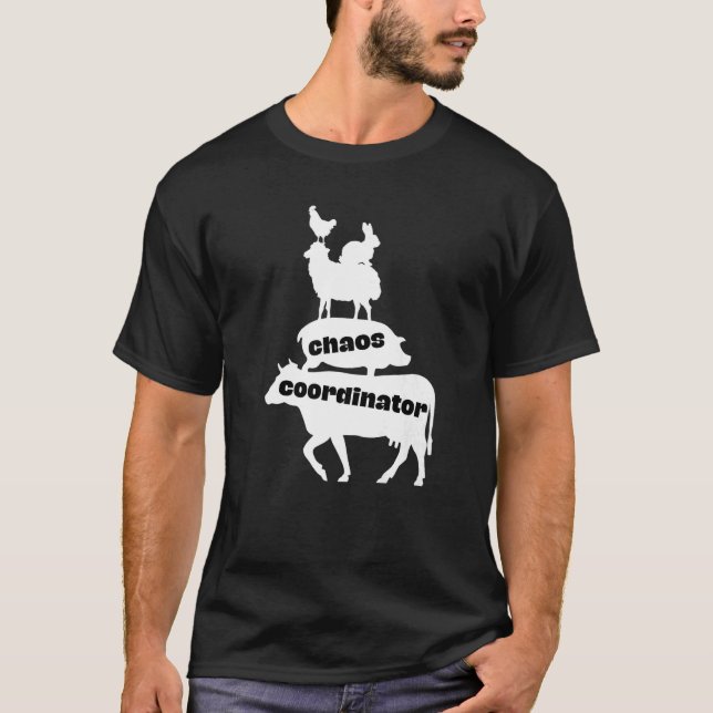 Chaos-Koordinator Viehzucht Rinderschaf T-Shirt (Vorderseite)
