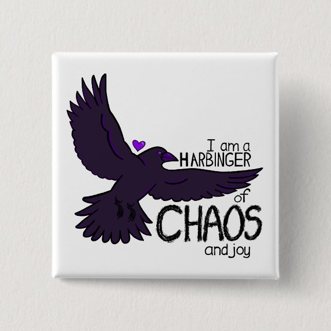 Chaos-Krähe Button (Vorderseite)