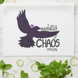 Chaos-Krähen-Teppich Geschirrtuch