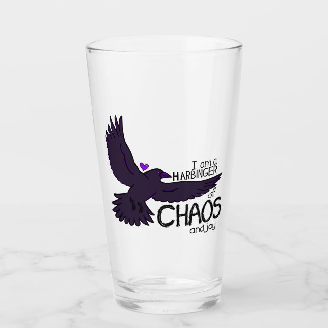 Chaos-Krähen-Teppich Glas (Vorderseite)