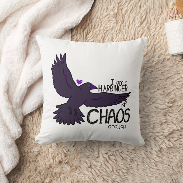 Chaos-Krähen-Teppich Kissen (Decke)