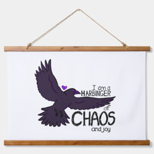 Chaos-Krähen-Teppich Wandteppich Mit Holzrahmen