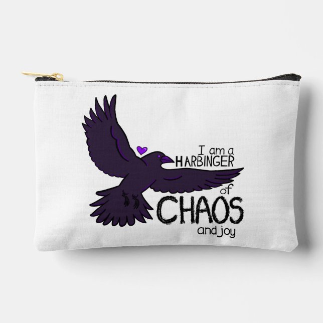Chaos-Krähen-Teppich Zubehörtasche (Vorderseite)