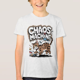 Chaos Machine Bengalisch Chat Funny Design Tri-Blend Shirt