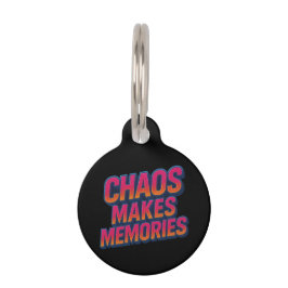 Chaos macht Erinnerungen Retro Synthwave Design lu Haustiermarke