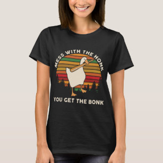 Chaos mit Honk Du bekommst Bonk Funny Duck T-Shirt