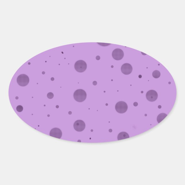 Chaos mit violettem Punkt Ovaler Aufkleber (Vorderseite)