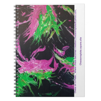Chaos Neon Blossom Strike Spiral Foto Notizbuch Notizblock