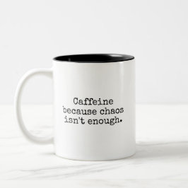 Chaos Plus Kaffee Lustiger Becher Zweifarbige Tasse