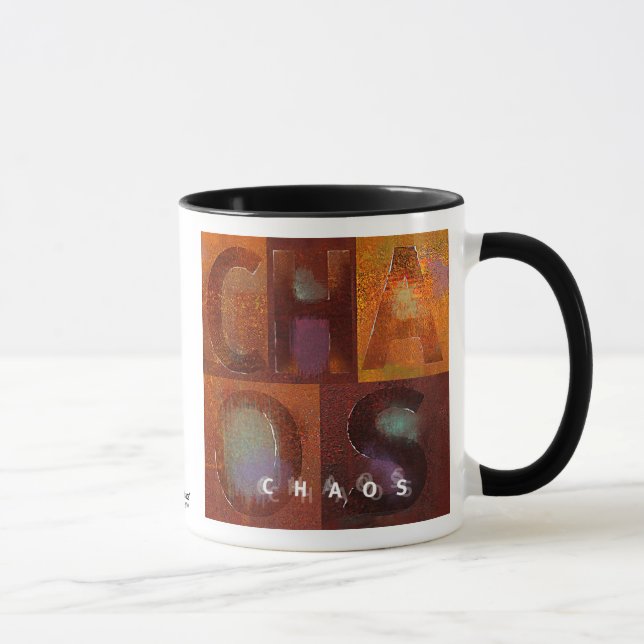 Chaos ("Quadrat-" Entwurf) Tasse (Rechts)