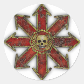 Chaos - Red Runder Aufkleber