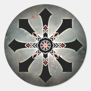 Chaos Reviewaufkleber Runder Aufkleber