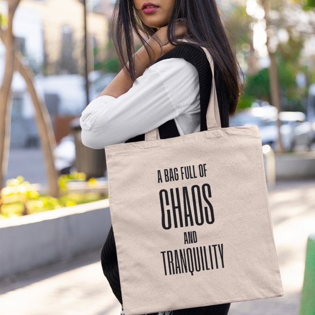 Chaos & Ruhe Persönliche Quirky Tragetasche (Express your unique personality with this captivating tote!)