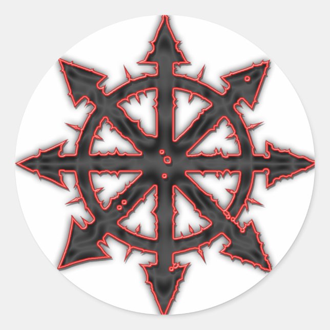 Chaos Runder Aufkleber (Vorderseite)