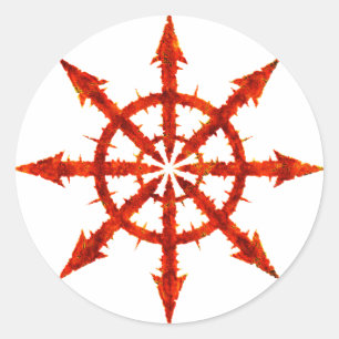 Chaos-Symbol Runder Aufkleber
