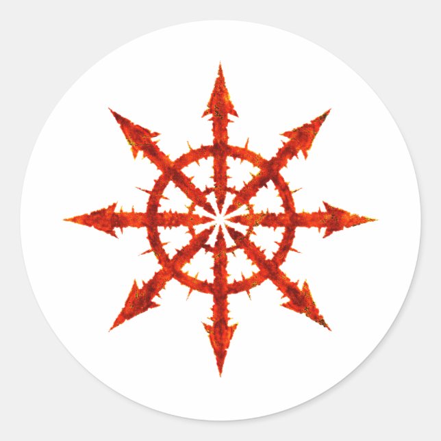 Chaos-Symbol Runder Aufkleber (Vorderseite)