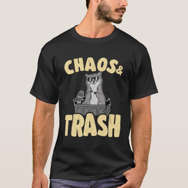 Chaos & Trash Garbage Panda Funny Raccoon 1 T-Shirt (Vorderseite)