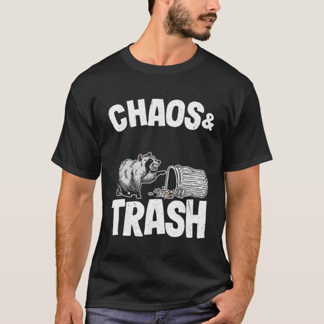 Chaos & Trash Garbage Panda Funny Raccoon 8 T-Shirt (Vorderseite)