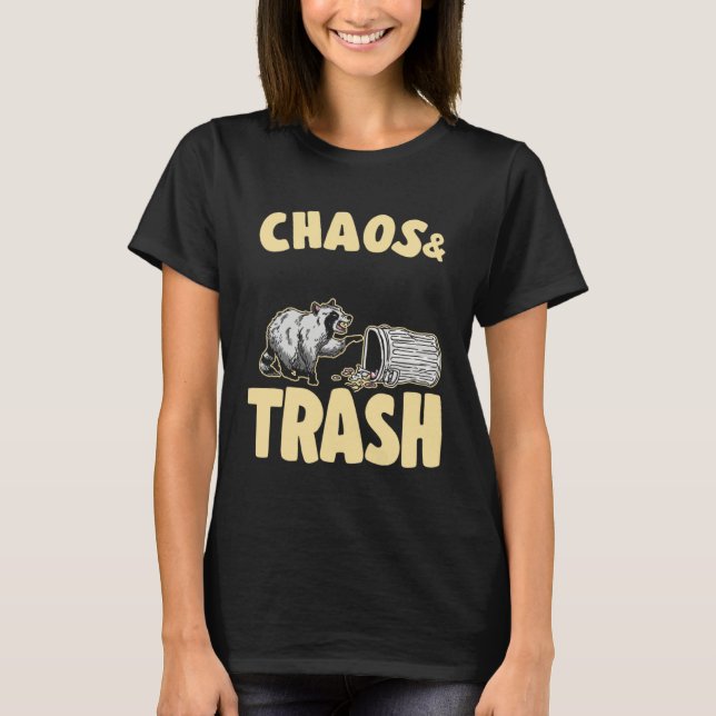 Chaos & Trash Garbage Panda  Raccoon  1 T-Shirt (Vorderseite)