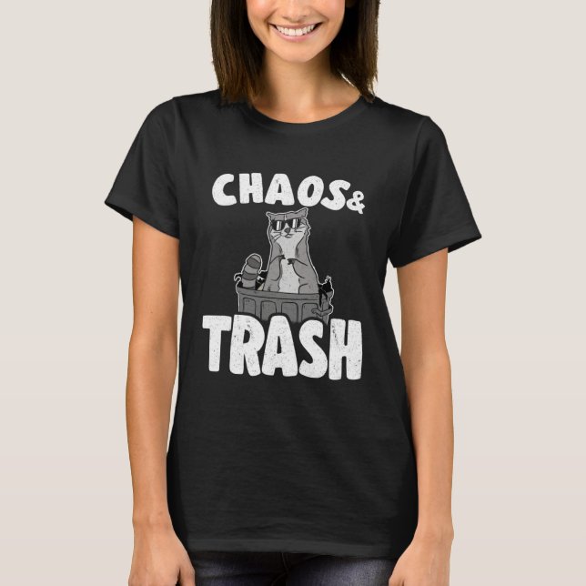 Chaos & Trash Garbage Panda  Raccoon  4 T-Shirt (Vorderseite)