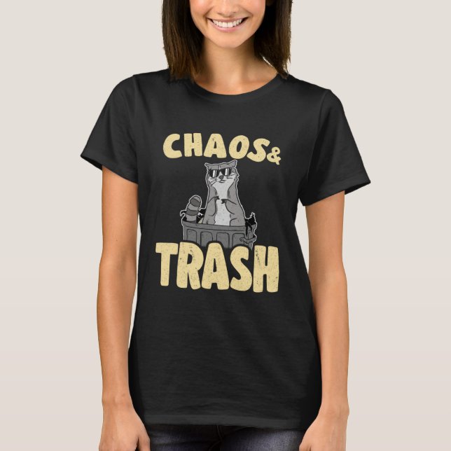 Chaos & Trash Garbage Panda Raccoon 5 T-Shirt (Vorderseite)