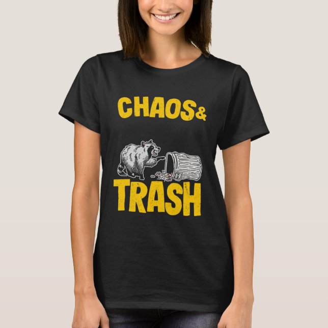 Chaos & Trash Garbage Panda Raccoon T-Shirt (Vorderseite)