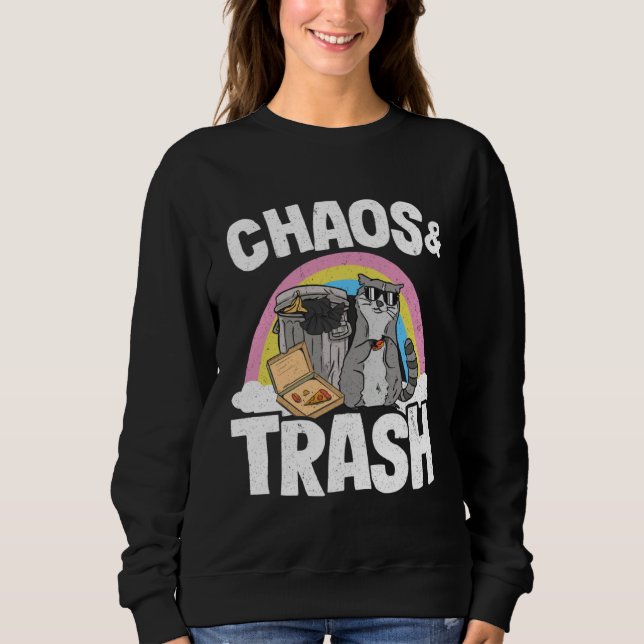 Chaos & Trash Garbage Panda Rainbow Raccoon  1 Sweatshirt (Vorderseite)
