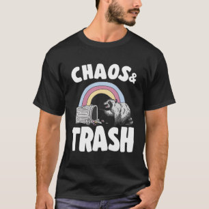 Chaos & Trash Garbage Panda Rainbow Raccoon 3 T-Shirt