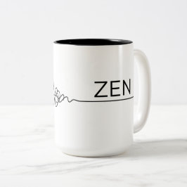 Chaos um Zen - ein Rundum-Genuss Zweifarbige Tasse