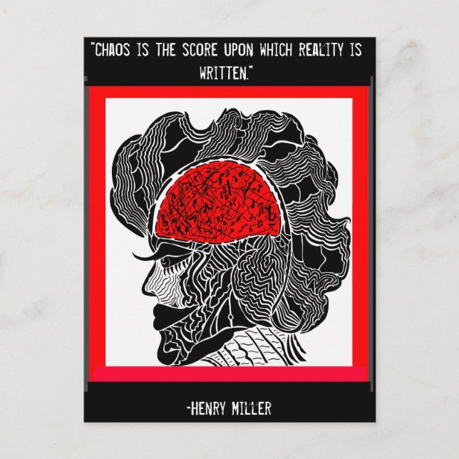 Chaos und Reality-Design Postkarte (Vorderseite)