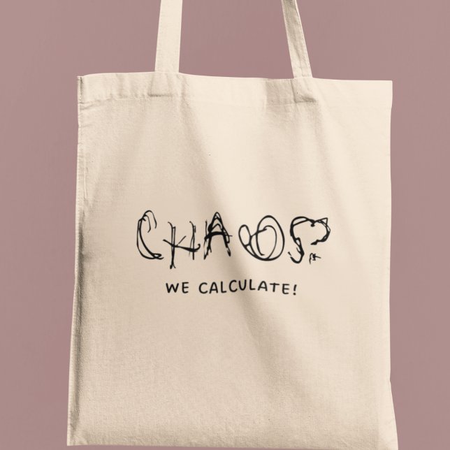 Chaos? Wir berechnen den Coolen Lehrer für Funny P Tragetasche (Shop now and carry knowledge with style!)