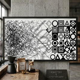 Chaos zu Ordnung Abstrakte Geometrie  Poster