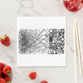 Chaos zu Ordnung Abstrakte Geometrie  Serviette
