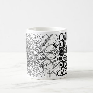 Chaos zur Ordnung Abstrakte Geometrie Kaffeetasse