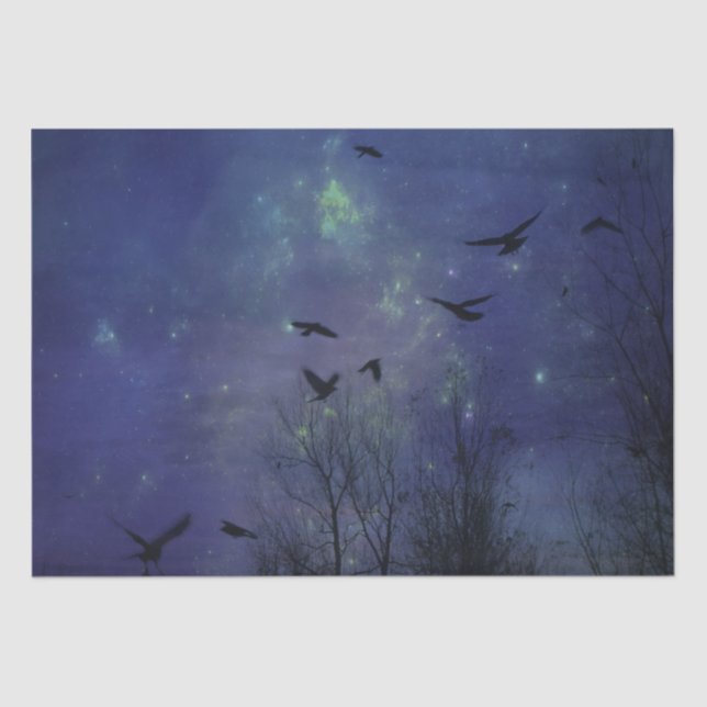 Chaotic Blue Night Seidenpapier (Vorderseite)