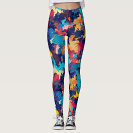 Chaotic Camouflage Leggings - Spaß