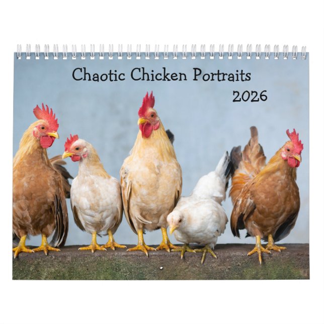 Chaotic Chicken Portraits 2026 Kalender (Titelbild)