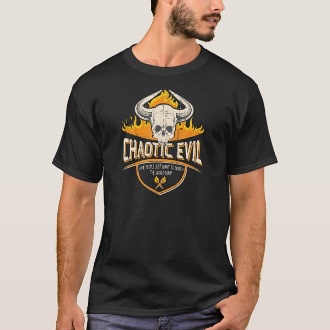 Chaotic Evil for Nerdy Roleplay games T-Shirt (Vorderseite)